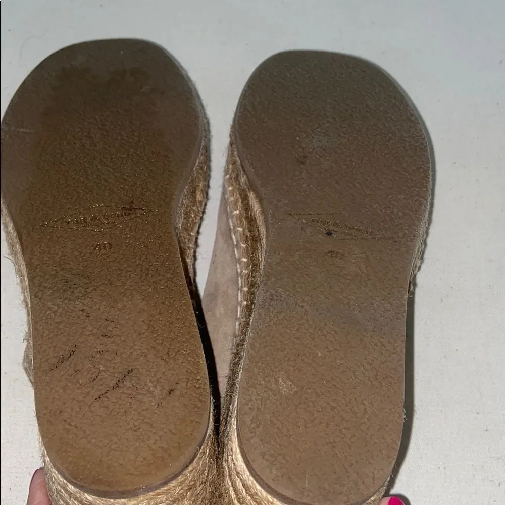 rag & bone Arc Taupe Espadrille Sandals size 40 EU 10 US